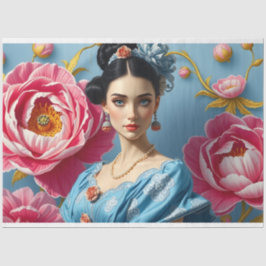 Le Femme Viktorianisch Beauty Romance Fleur Decoup Seidenpapier