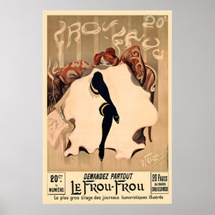 Le Frou-Frou 1900 Vintage Art Nouveau Plakat