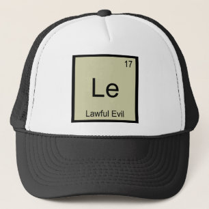 Le - Gesetzlich Böse Lustige Chemie-Element-Symbol Truckerkappe