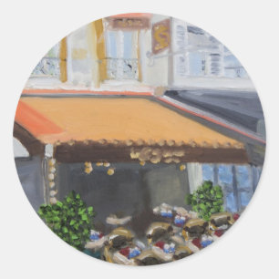 Le Grand Cafe: Fontainebleau, Frankreich Runder Aufkleber