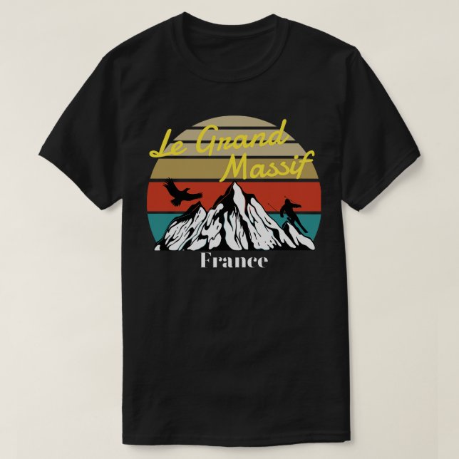 Le Grand Massif ski Frankreich T-Shirt (Design vorne)