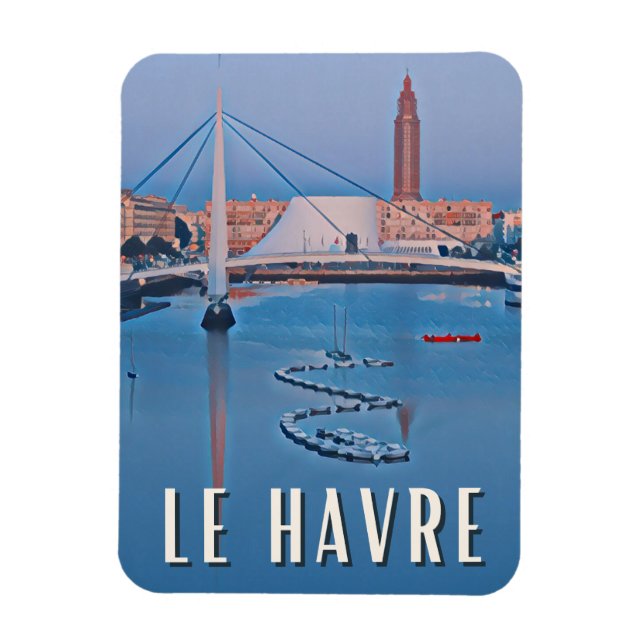 Le Havre Foto Vintage Magnet (Vertikal)