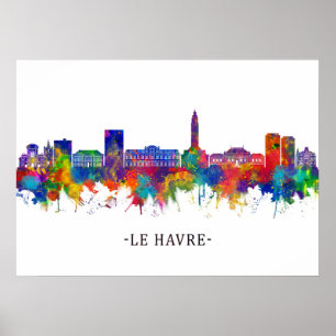 Le Havre France Skyline Poster