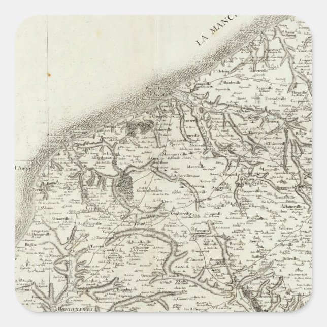 Le Havre Quadratischer Aufkleber (Vorderseite)
