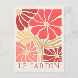 Le Jardin Boho Blume Postkarte