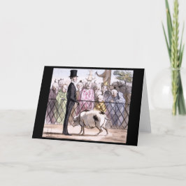 Le Jardin des Plantes a Pekin - Honore Daumier Feiertagskarte