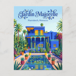 Le Jardin Majorelle Marokko Postkarte