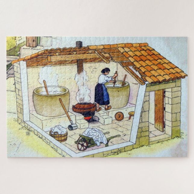 Le lavoir. puzzle (Horizontal)