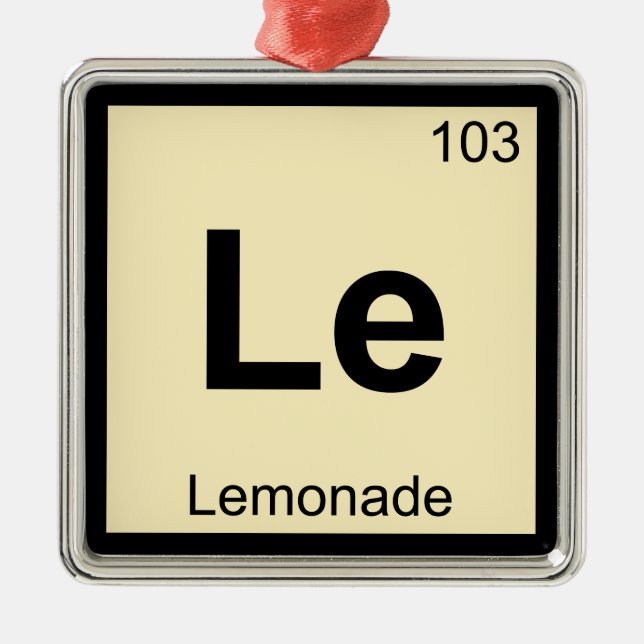 Le - Lemonade Chemistry Periodic Table Symbol Silbernes Ornament (Vorne)
