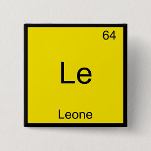 Le - Leone Funny Chemistry Element Symbol T - Shir Button