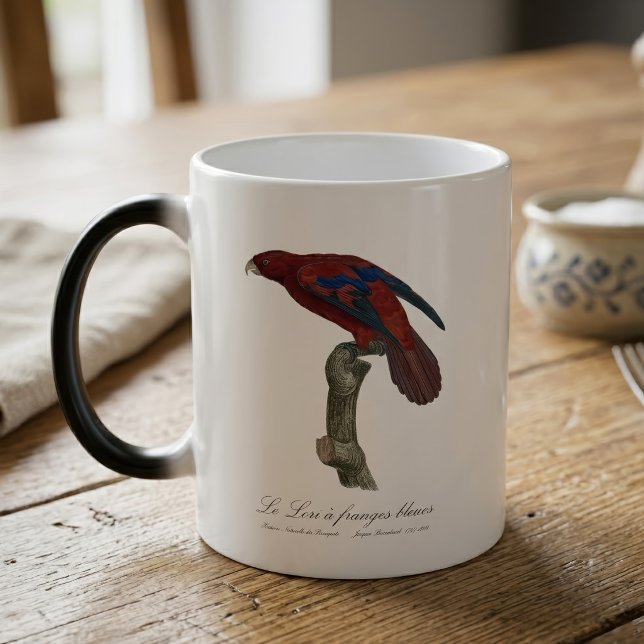 Le Lori a franges bleues Verwandlungstasse (Long-Tailed Red Lory, Trichoglossus borneus. Color Morph Mug)