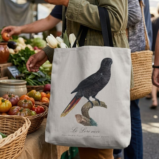 Le Lori noir / Black Lory (Black Lory or Red-Quilled Lory, Chalcopsitta atra. Tote Bag)
