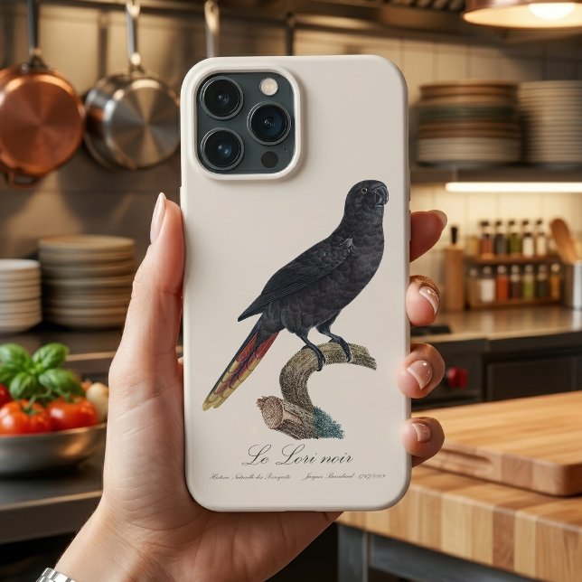 Le Lori noir / Black Lory Case-Mate iPhone Hülle (Black Lory or Red-Quilled Lory, Chalcopsitta atra. iPhone Case)