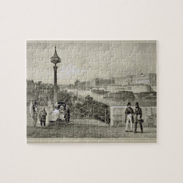 Le Louvre, graviert von Auguste Bry (Stich) Puzzle (Horizontal)