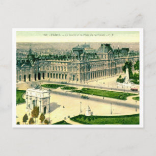 Le Louvre, Paris, Frankreich Vintag Postkarte