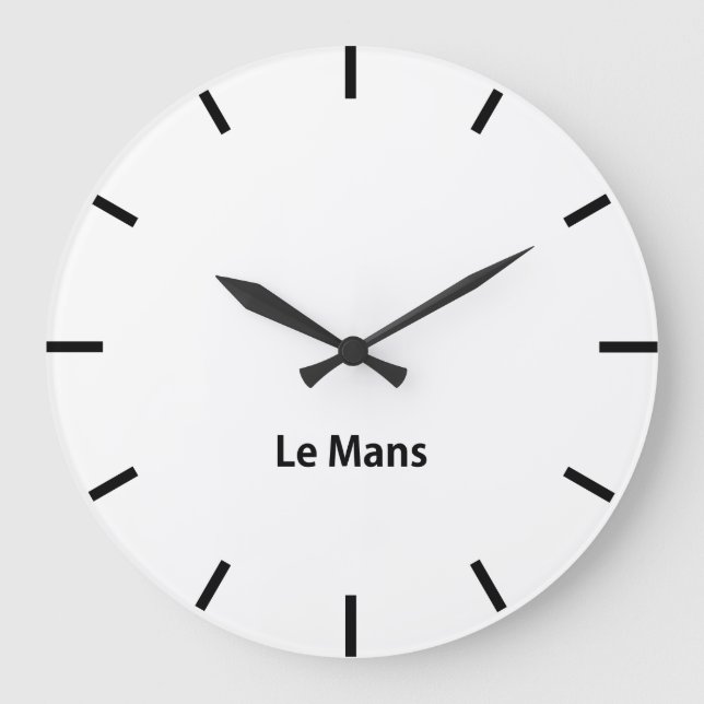 Le Mans City Time Zone Große Wanduhr (Vorderseite)