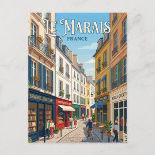Le Marais Frankreich Postkarte