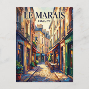 Le Marais Frankreich Postkarte