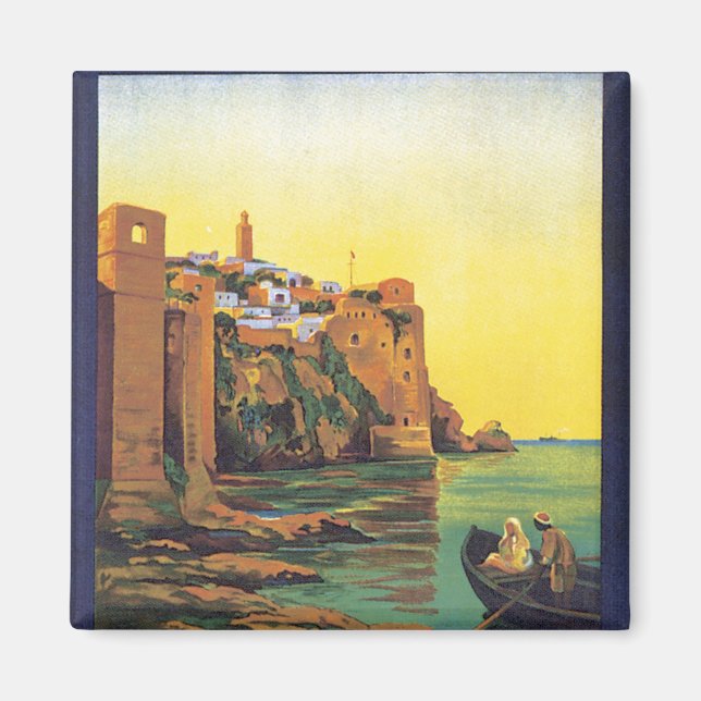 Le Maroc Vintage Travel Poster Magnet (Vorne)
