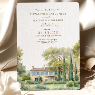 Le Mas des Poiriers Provence Garden Wedding Einladung