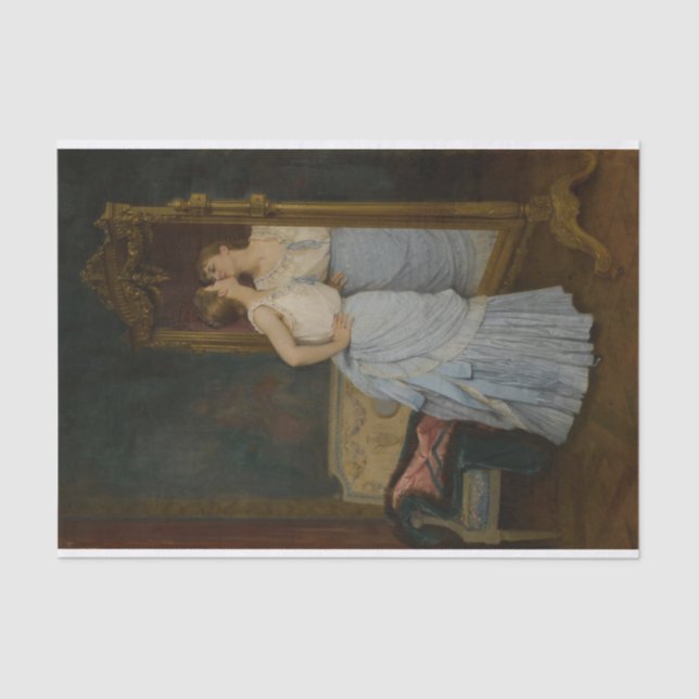 Le Miroir von Auguste Toulmouche Seidenpapier (Vorderseite)