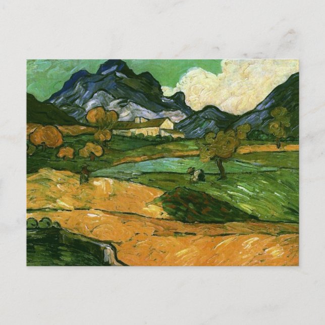 Le Mont Gaussier, Vincent van Gogh Fine Art Postkarte (Vorderseite)