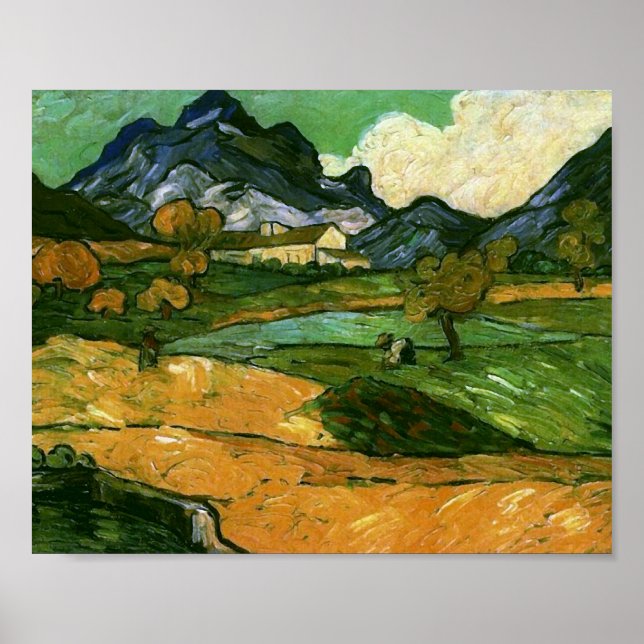 Le Mont Gaussier, Vincent van Gogh Poster (Vorne)