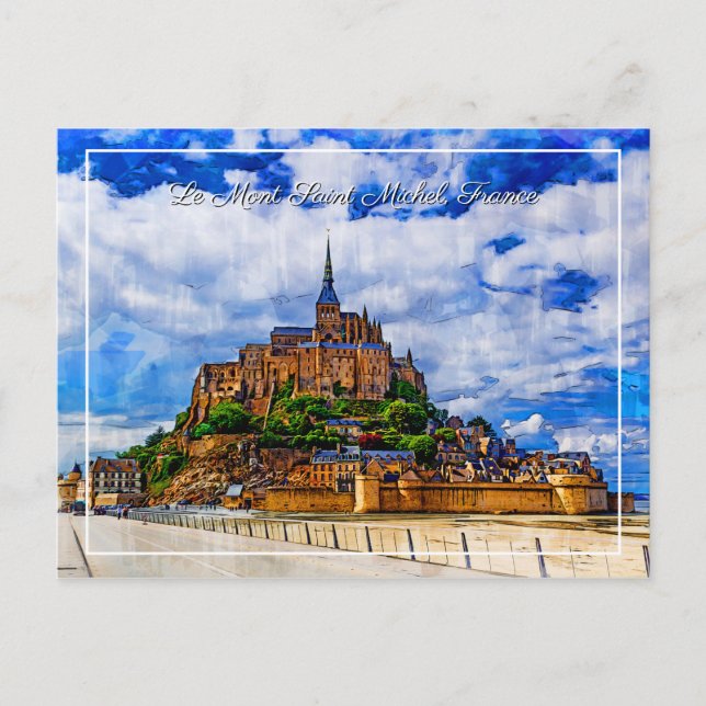 Le Mont Saint Michel, Frankreich Postcard Postkarte (Vorderseite)