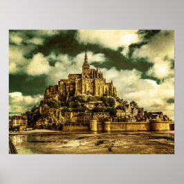 Le Mont Saint Michel, Frankreich. Poster