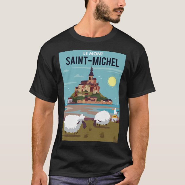 Le Mont Saint Michel Poster T-Shirt (Vorderseite)