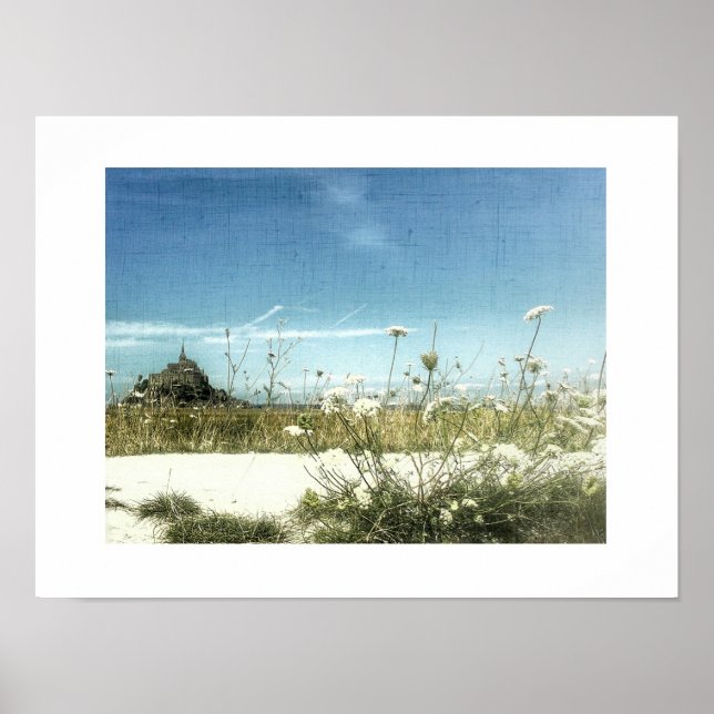 Le Mont Saint Michel View Normandy France Poster (Vorne)