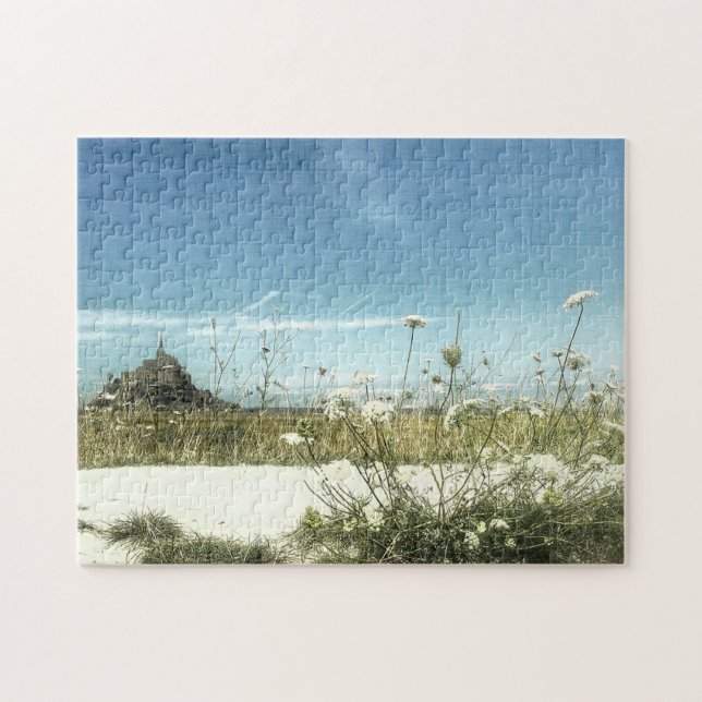 Le Mont Saint Michel View Normandy Frankreich Puzzle (Horizontal)