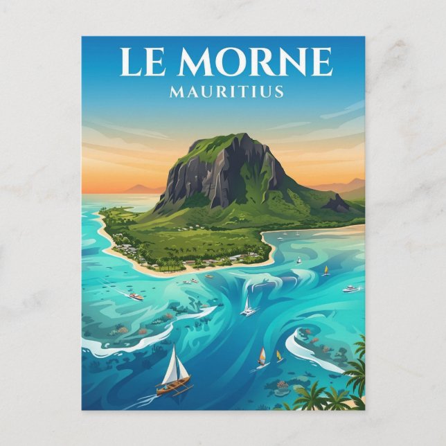 Le Morne Brabant, Le Morne, Schwarzes Fluss Postkarte (Vorderseite)