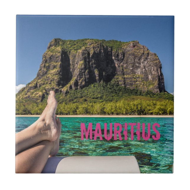 Le Morne Brabant Mauritius Blick vom Schiff auf Se Fliese (Vorderseite)