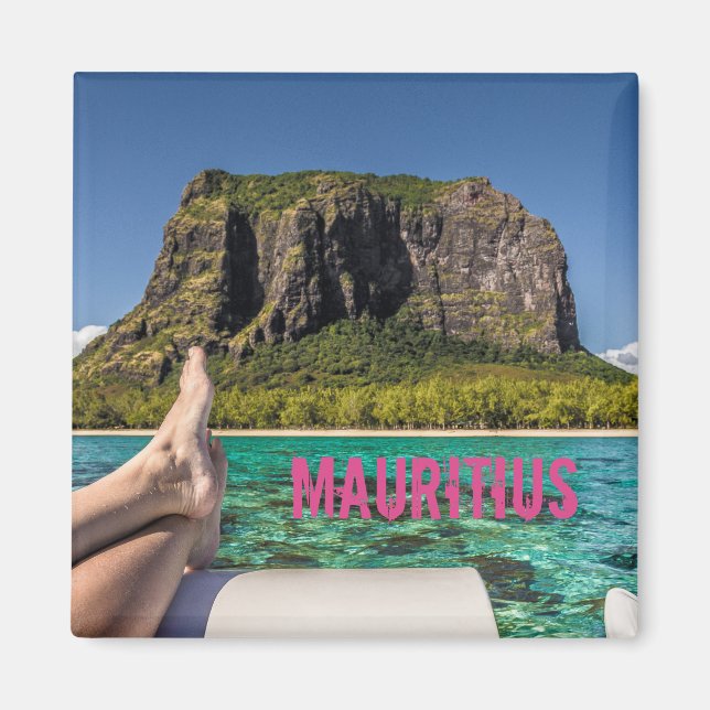 Le Morne Brabant Mauritius Blick vom Schiff auf Se Magnet (Vorne)