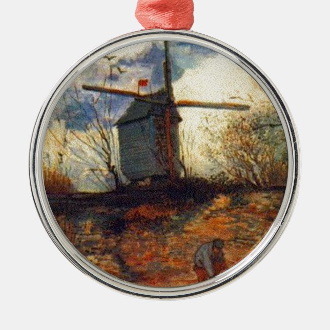 Le Moulin de la Galette Van Gogh Ornament Aus Metall (Vorne)