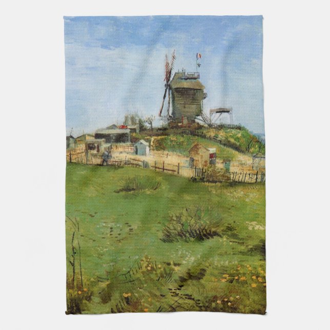 Le Moulin de la Galette von Vincent van Gogh Geschirrtuch (Vertikal)