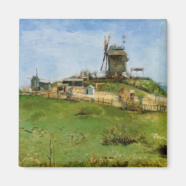 Le Moulin de la Galette von Vincent van Gogh Magnet (Vorne)