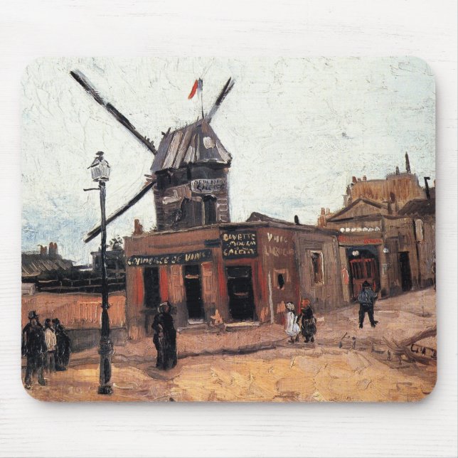 Le Moulin de la Galette von Vincent van Gogh Mousepad (Vorne)