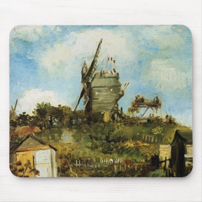 Le Moulin de la Galette von Vincent van Gogh Mousepad (Vorne)