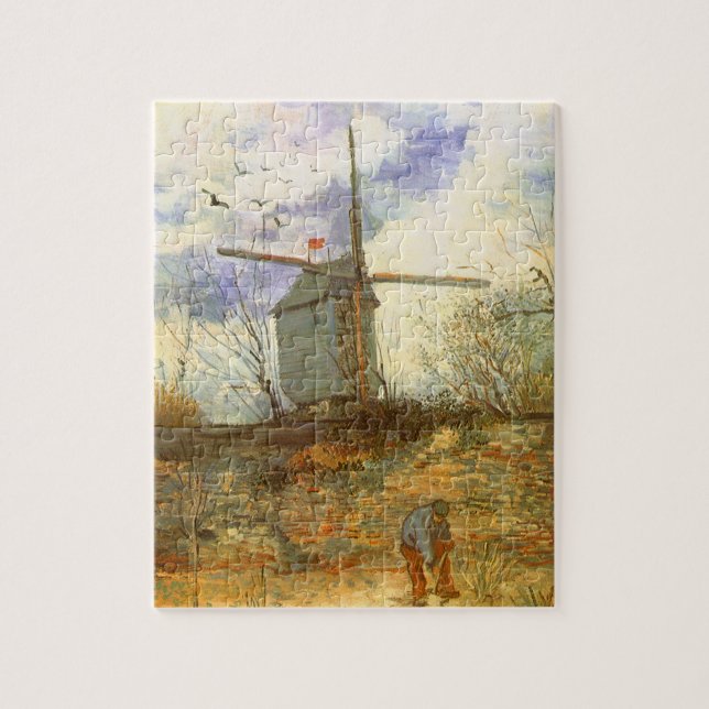 Le Moulin Galette von Vincent van Gogh, Windmills Puzzle (Vertikal)