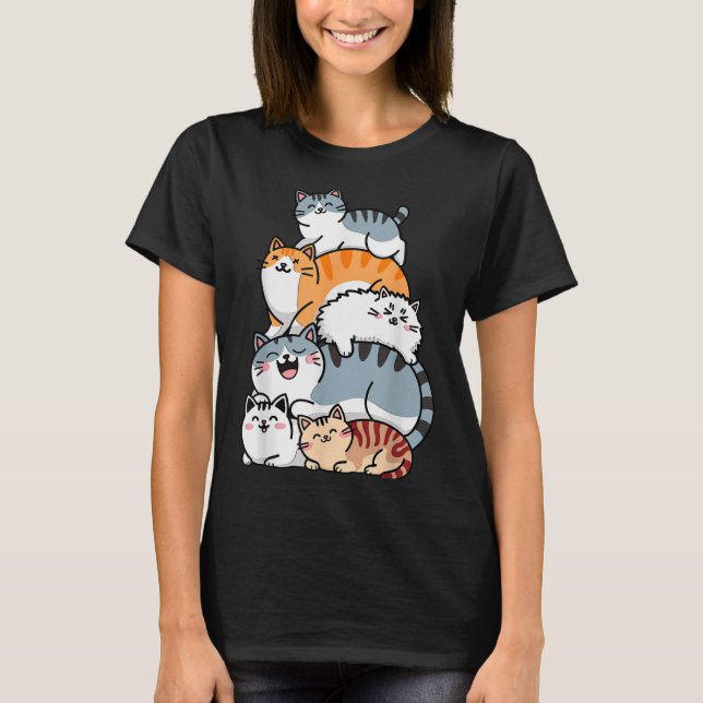 Le Of Kitty Cats Funny Cute Cat Lover For Girls Ki T-Shirt (Vorderseite)