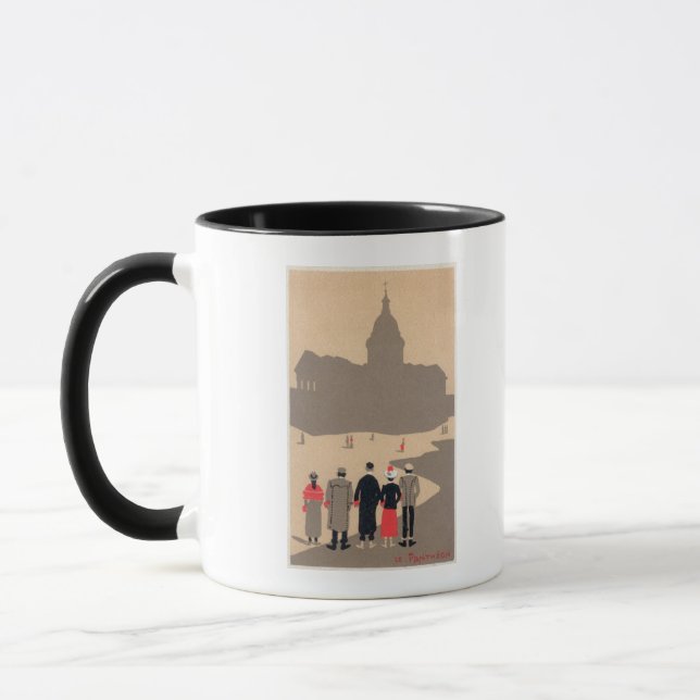 Le Pantheon Art Deco SceneParis, Frankreich Tasse (Links)