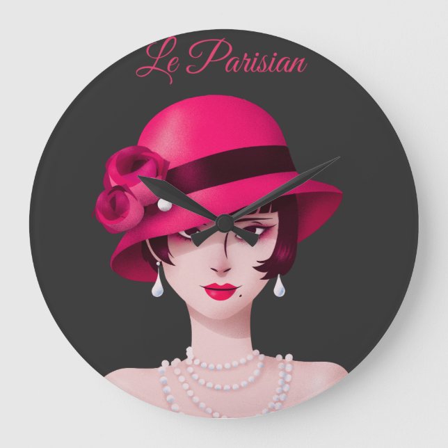 Le Parisian Wall Clock Große Wanduhr (Vorderseite)