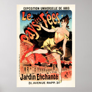 LE PAYS DES FEES Jules Cheret Vintag Paris Poster