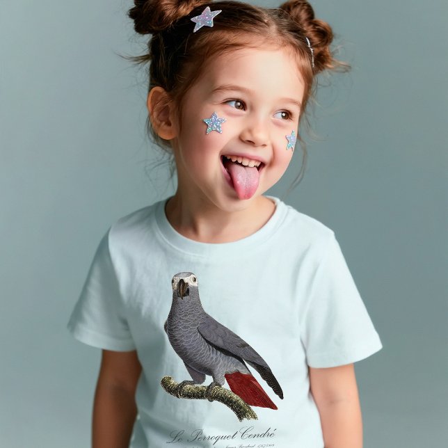 Le Perroquet Cendre - Illustration aus dem 19. Jah T-Shirt (Le Perroquet Cendre - 19th century illustration. T-Shirt basic girl)
