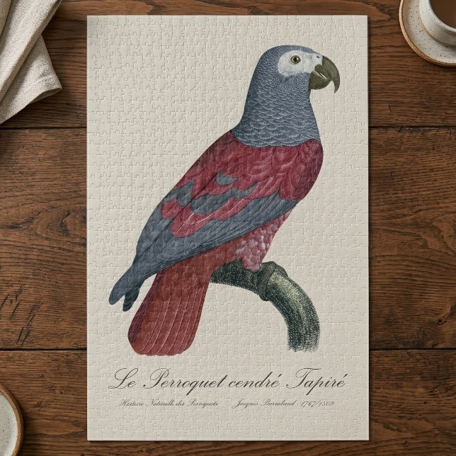 Le Perroquet cendre Tapire Puzzle (African Grey Parrot Red Factor Psittacus Erithacus. Jigsaw Puzzle)