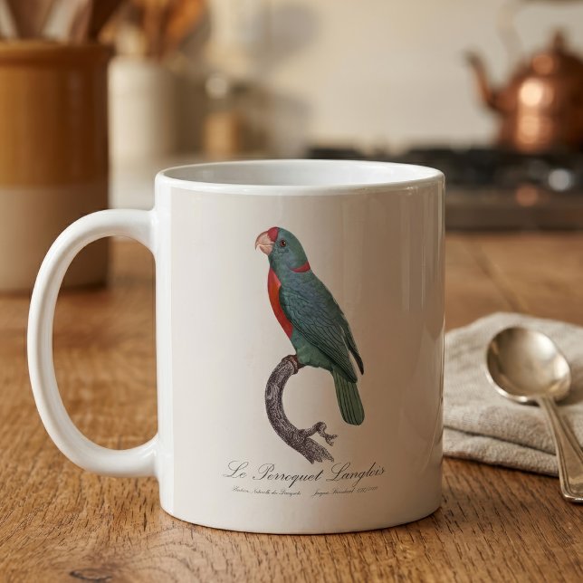 Le Perroquet Langlois Kaffeetasse (Le Perroquet Langlois by Jacques Barraband. Coffee Mug)