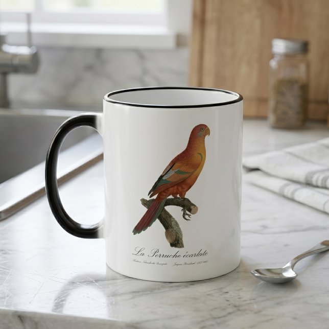 Le Perruche ecarlate Verwandlungstasse (Red Lory or Eos Bornea, Trichoglossus borneus. Color Morph Mug)