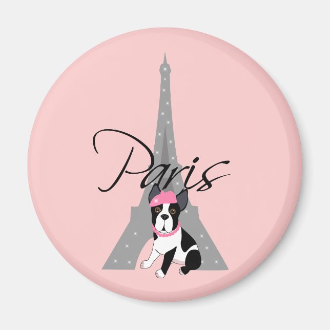 Le petit chien à Paris Magnet (Vorne)